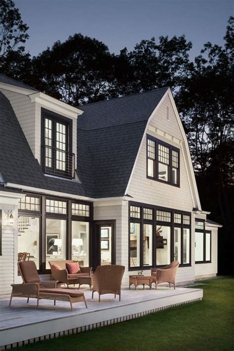 house with black trim windows